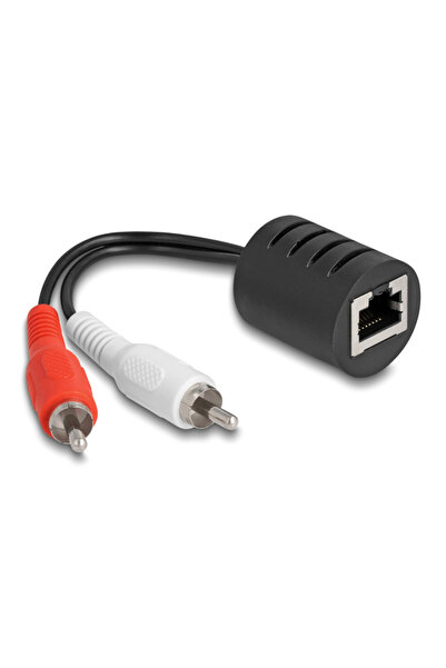 DELOCK Επεκτατής ήχου 87857 2x RCA σε RJ45 έως 50μ μαύρο 2 τεμάχια
