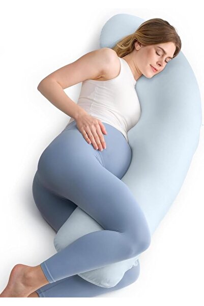 AOHRYME وسادة حمل للنساء الحوامل، وسادة حمل ناعمة للنوم مع غطاء وسادة قابل لل...