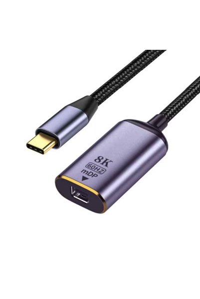 DETECH Προσαρμογέας DeTech, USB-C – Mini DP, 8K, 60Hz, Γκρι - 17839