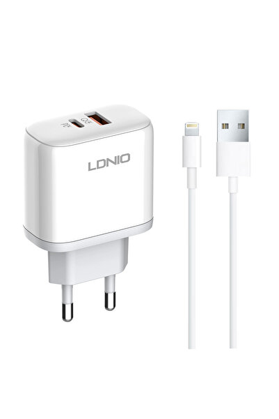LDNIO A2526C 45W Φορτιστής Δικτύου 1 x Type-C F 1 x USB F PD QC PPS Καλώδιο L...