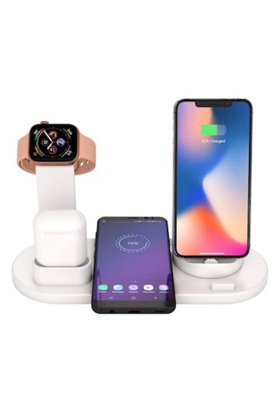Apple Πολυλειτουργική Ασύρματη Βάση Φόρτισης 5 Σε 1 Ando For Iphone, Ipad, Iw...