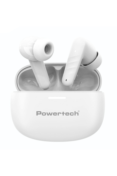 POWERTECH Ακουστικά με θήκη φόρτισης PT-1432 Πραγματικά Ασύρματα 35/300mAh μαύρα
