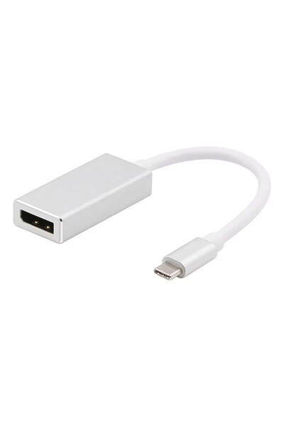 DETECH Προσαρμογέας DeTech, USB-C – DP, 4K, 60Hz, Ασημί - 17836