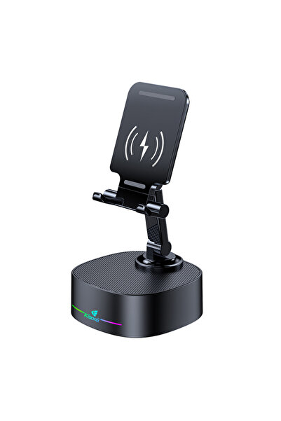 Kisonli Ηχείο με βάση τηλεφώνου M5 Bluetooth Ασύρματη φόρτιση FM AUX RGB Διαφ...