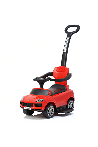 Porsche Cayenne Ride-On Car with Push Handle, Red