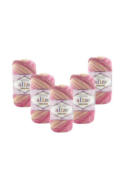Alize Cotton Gold Batik (7829) 5 Pieces 500 Gr 1650 Mt 55% Cotton 45% Acrylic...