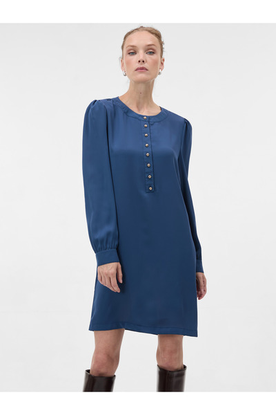 ORSAY Rochie midi în linie A de damă, albastru închis