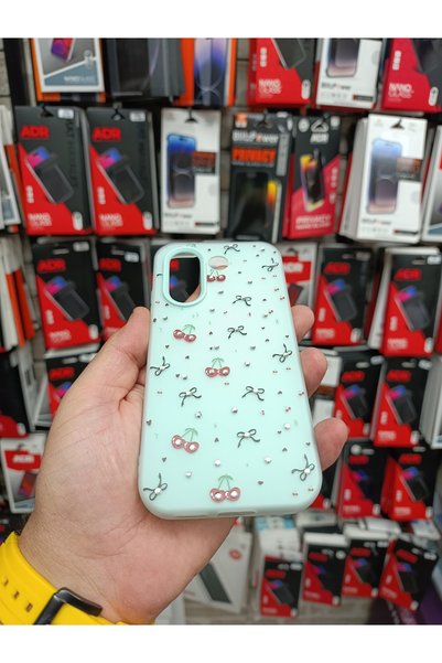 aheaks Vivo V70 Fe Cherry Bow Cover Case Special Design Case with Shock Absorbing Camera Protrusion