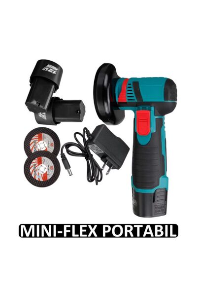 OEM Mini Portable Flex Angle Grinder, 2 μπαταρίες 12V, 350W, 1500 mAh, 19500 ...
