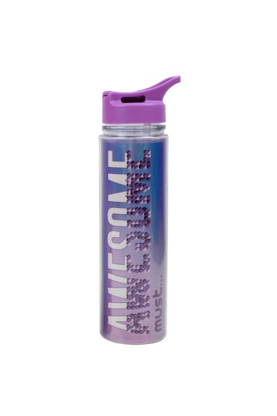 MUST Πλαστικό Μπουκάλι Νερού 450ml, 7.1Χ27.3 εκ., 4 Σχέδια, Νέον