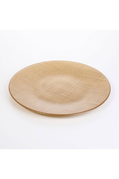 TOPİCAL Gold Glass Serving Plate