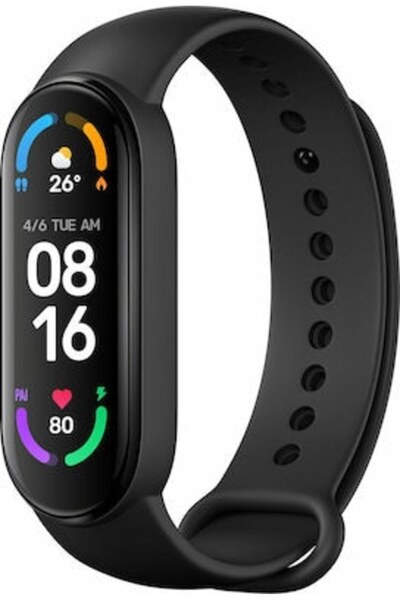 Xiaomi Mi Smart Band 6 Black + Δώρο Λουράκι Lilak© Χρώμα Της Επιλογής Σας