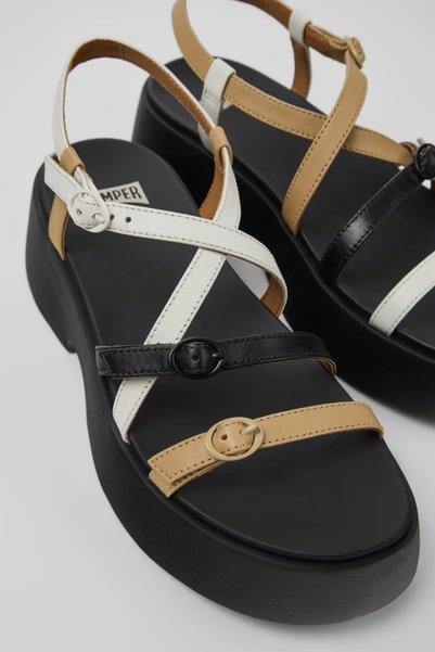 CAMPER Twins Kadın Çok Renkli Deri Sandalet