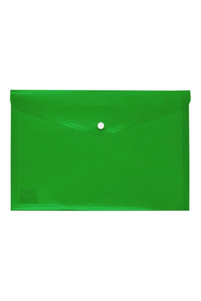Salko Paper Salko Ντοσιέ με κουμπί Διαφανές A4 31x23.4cm Πράσινο