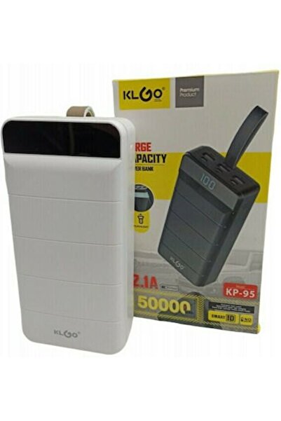 OEM PowerBank KLGO KP-95 50000mAh με 3 Θύρες USB-A Λευκό