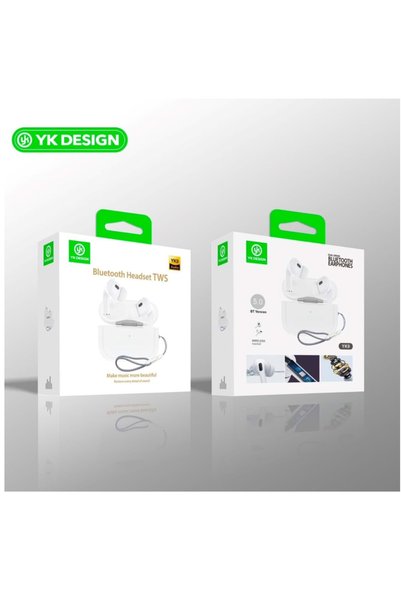 YK Design YK9 Yeni Nesil Beyaz Bluetooth Kulaklık