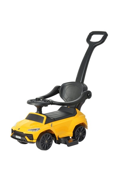Lamborghini Urus Ride-On Push Car with Handle, Yellow