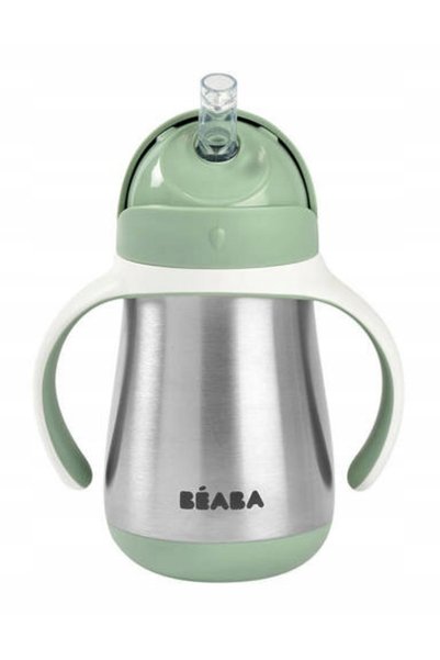 Beaba Cana termoizolantă din oțel inoxidabil cu pai, 250 ml