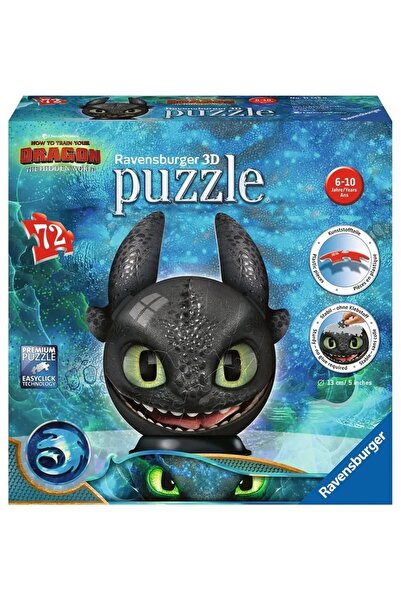 RAVENSBURGER Puzzle Ball RAVENSBURGER, Toothless, 72 piese