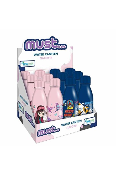 Must Team Μπουκάλι 540ml Αλουμινίου 5.5x22 4 Σχέδια