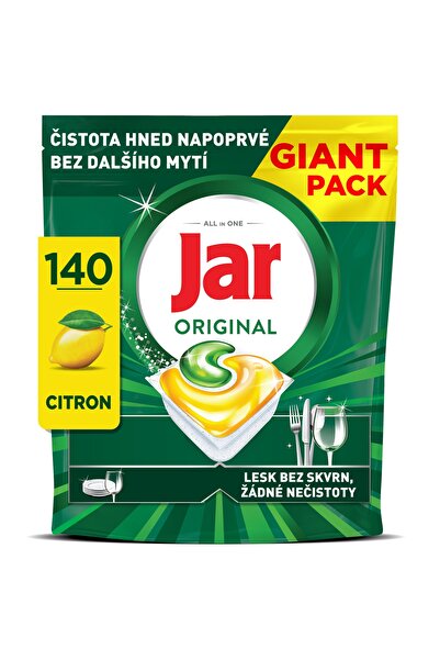 JAR Tablete pentru mașina de spălat vase Original Lemon în borcan 140 buc.