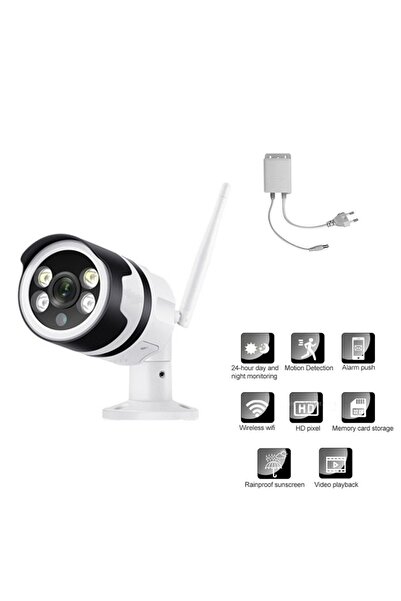 Jortan IP κάμερα παρακολούθησης Wi-Fi 1080p Αδιάβροχη με φακό 3,6 mm JT-82216
