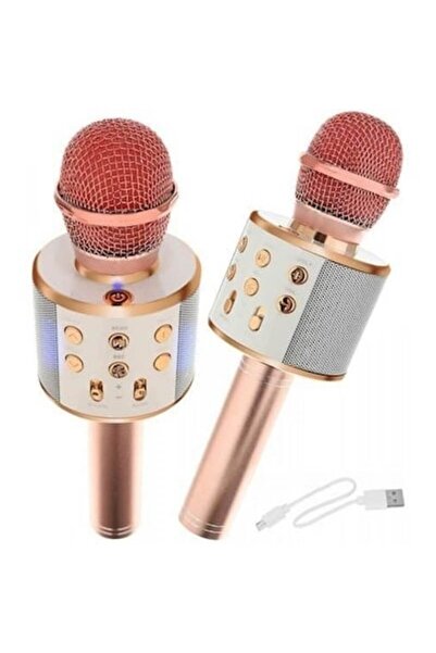 OEM Ασύρματο Μικρόφωνο Ηχείο Bluetooth Karaoke Σε Ανοιχτό Ροζ Χρώμα