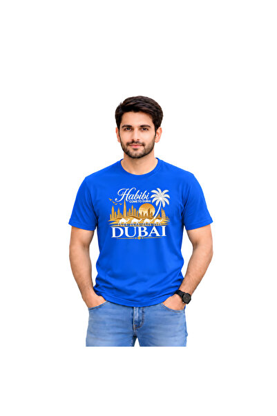 PRINTSHOP4ME Men's Habibi Dubai Cotton T-Shirt - Habibi come to Dubai T-Shirt...