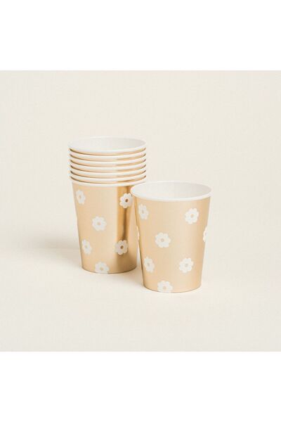 Beauty Home Ντέιζι Χρυσά Ποτήρια 8 ΤΕΜ 255ML