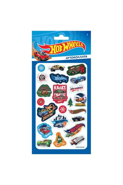 Paper City Hot Wheels Φουσκωτά Χριστουγεννιάτικα Αυτοκόλλητα