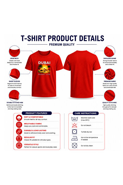 PRINTSHOP4ME Dubai Design Printed Souvenir T-Shirt for Women