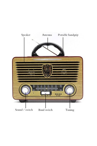 OEM Retro Επαναφορτιζόμενο Ραδιόφωνο + Mp3 Player