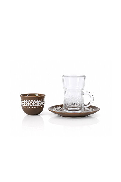Neat Nite 18 Piece Saddle Bowls and Jars Set - Brown