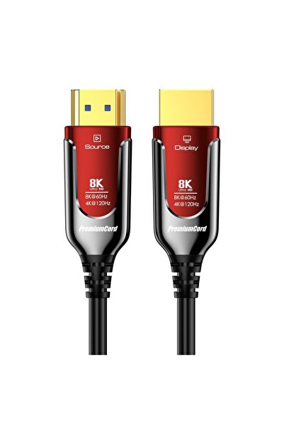 PremiumCord Cablu fibră optică HDMI 2.1 Ultra High Speed 8K la 60Hz, 15m