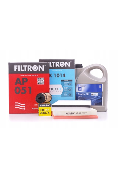Filtron Kit filtre OPEL ASTRA H 1.6 115CP / 1.8 140CP + ULEI GM 5W30 5L DEXOS 2