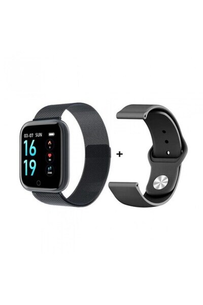 OEM Smartwatch T80s + Δωρο Ανταλλακτικό Μεταλλικό Λουράκι Μαύρο