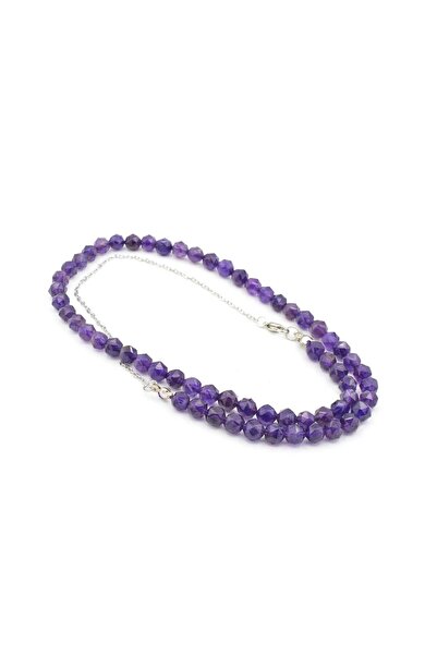 Murty99 Genuine natural hexagonal amethyst stone necklace