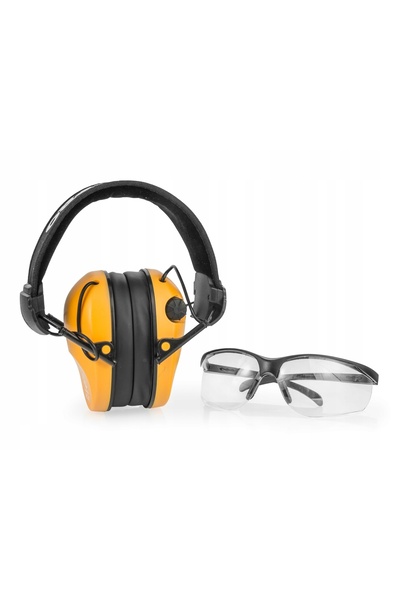 RealHunter Căști de protecție active ACTiVE Pro portocalii + ochelari de prot...