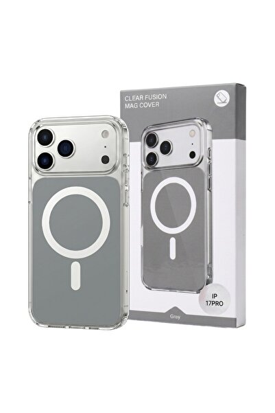 HEYBİNGO Husă Clear Fusion Mag pentru iPhone 17 Pro, Gri, MagSafe, Transparen...