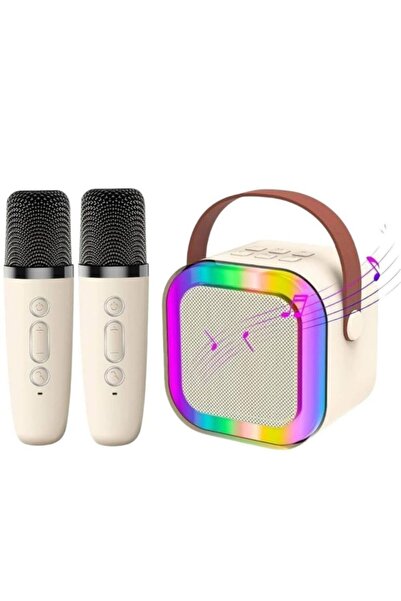 OEK Σετ ηχείων Karaoke με 2 μικρόφωνα, φορητό, 6W