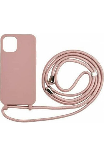 OEM Θήκη Πλάτης Σιλικόνης με Λουράκι Ροζ (iPhone 11) Κωδικός: 8034323303113-1