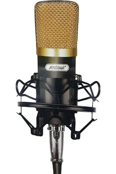 Andowl Πυκνωτικό Μικρόφωνο με Βύσμα 3.5mm Q-MIC3 Τύπου Gooseneck Φωνής σε Χρυ...