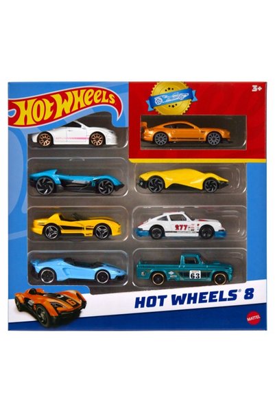 HOT WHEELS Set cadou cu 8 mașinuțe de jucărie mici, scară 1:64