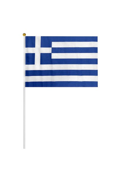 OEM Ελληνική υφασμάτινη σημαία με λαβή 30 x 20 εκ.