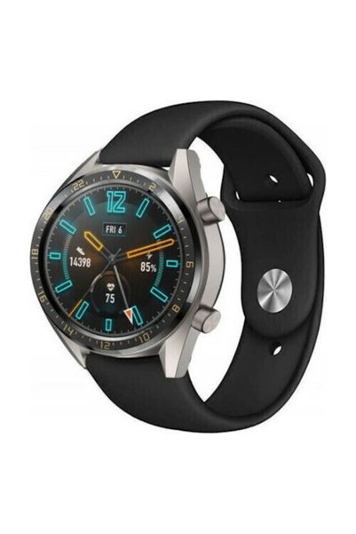 OEM Λουράκι σιλικόνης μαύρο Huawei Watch GT 46mm