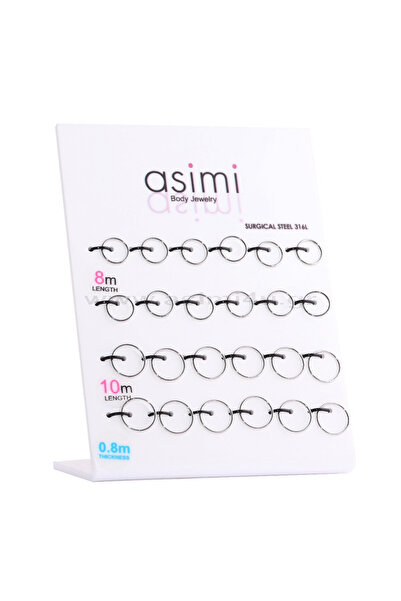 ASIMI Σέπτουμ Κλίκερ Ασημί Ατσάλι 316L 0.8X8-10mm