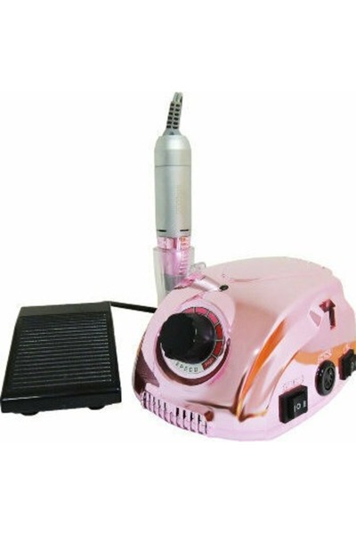 OEM DM-212 Τροχός Νυχιών Ρεύματος 3500rpm με Πεντάλ σε Ροζ Χρώμα 65W