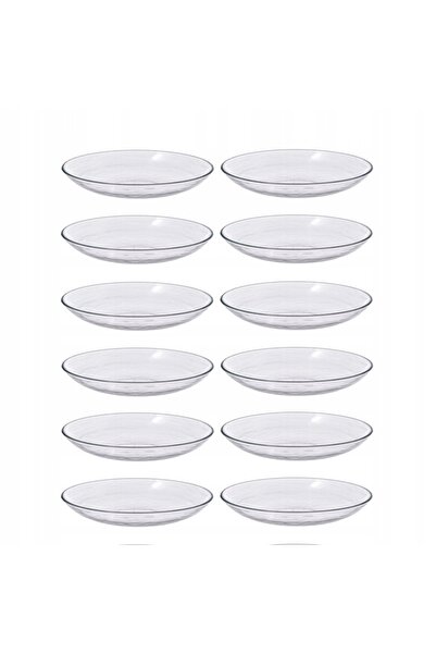 IKEA STRANDKRABBA Farfurie adâncă, sticlă/transparentă, Set de 6, 19 cm