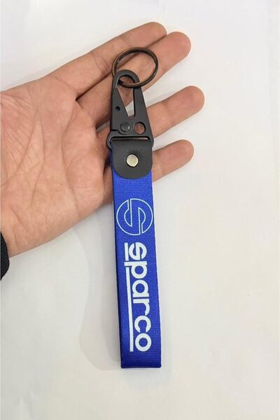 Generic Brand Breloc textil SPARCO, inel metalic, pentru chei auto/moto/casa,...