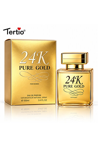 Tertio Apă de parfum pentru femei, Parfum de damă 24K Pure Gold, EDP, 100 ml,...